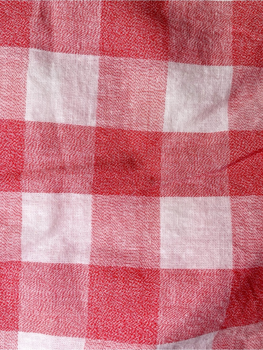 J.Crew Red Gingham Sleeveless Shell Top Side Tie Linen Blend Size 2 - Picture 14 of 14